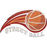 Street-Ball-Orange - Basket Embroidery Design - FineryEmbroidery